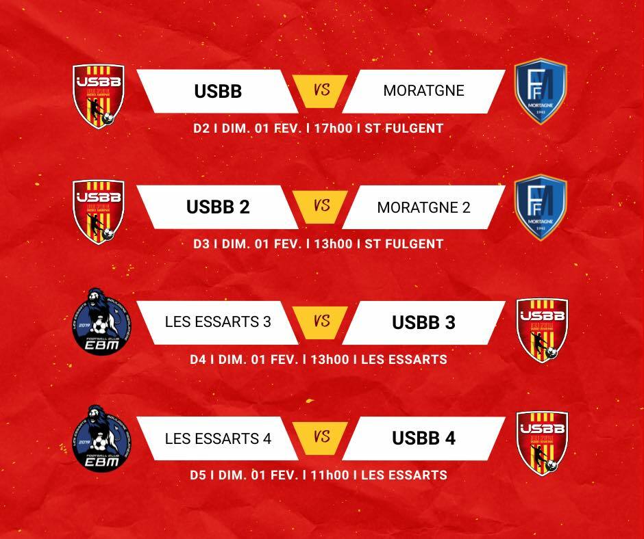 LES MATCHS DU WEEKEND