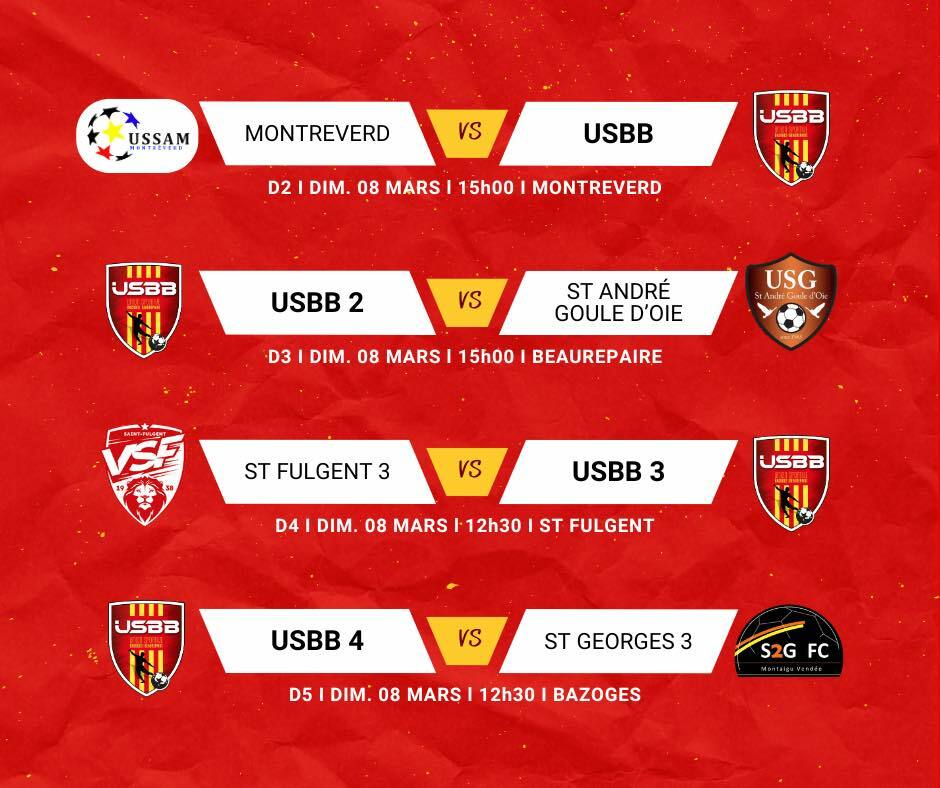 LES MATCHS DU WEEKEND
