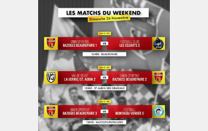 LES MATCHS DU WEEKEND