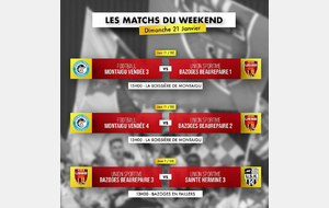 LES MATCHS DU WEEKEND