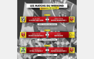 LES MATCHS DU WEEKEND