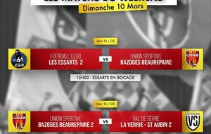 LES MATCHS DU WEEKEND