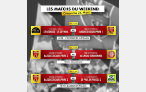 LES MATCHS DU WEEKEND