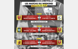 LES MATCHS DU WEEKEND