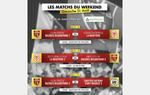 LES MATCHS DU WEEKEND