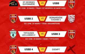LES MATCHS DU WEEKEND