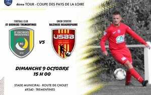 FC St Georges Trémentines(D1) - US Bazoges/Beaurepaire (D2)  &quot;coupe des Pays de Loire&quot;