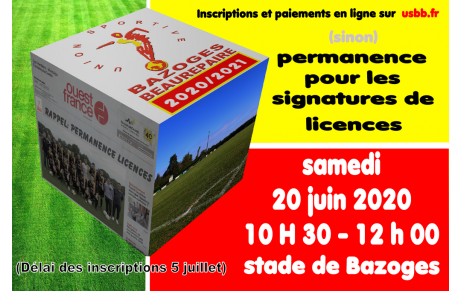 Dernière permanence, elle a lieu à Bazoges samedi  20 juin