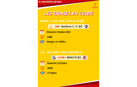 LES TIRAGES EN COUPE