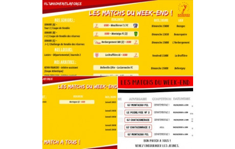 LES MATCHS DU WEEKEND