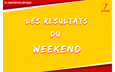LES RÉSULTATS DU WEEKEND