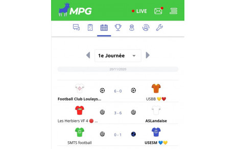 MPG Les résultats de journée 1