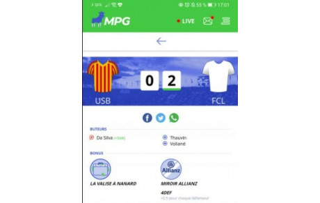 Tournoi MPG - Nouvelle défaite !!!
