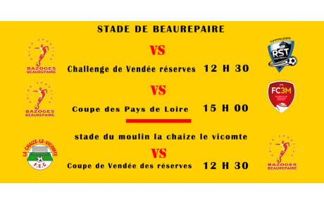 ⚽ LES MATCHS DU WEEK-END !!! ⚽