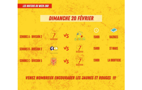 LES MATCHS DU WEEKEND