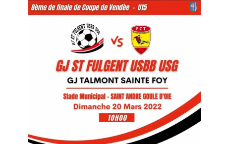🏆Coupe de Vendée  &quot;U15&quot;  -  Talmont/Ste Foy