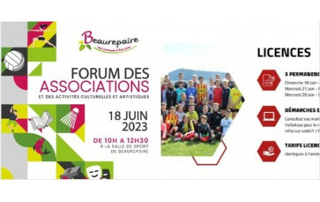 l' USBB au Forum des assos de Beaureaire
