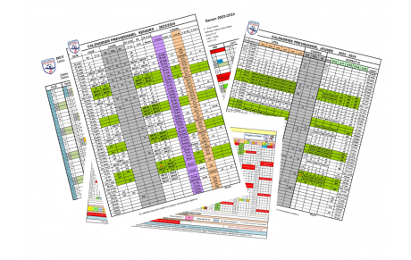 saison 2023/2024 &quot; les calendriers prévisionnels &quot;