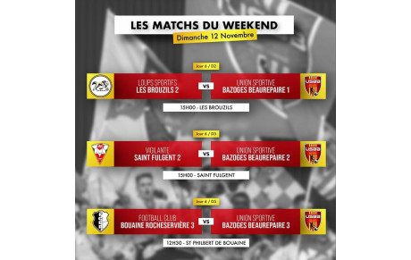 LES MATCHS DU WEEKEND