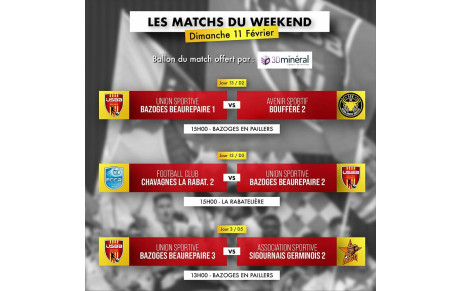 LES MATCHS DU WEEKEND