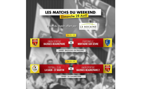 LES MATCHS DU WEEKEND
