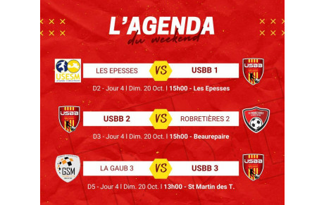 LES MATCHS DU WEEKEND