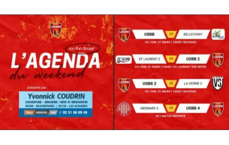 LES MATCHS DU WEEKEND