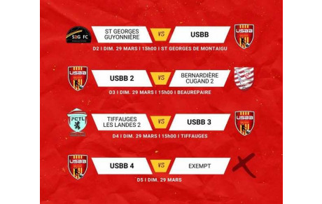 LES MATCHS DU WEEKEND